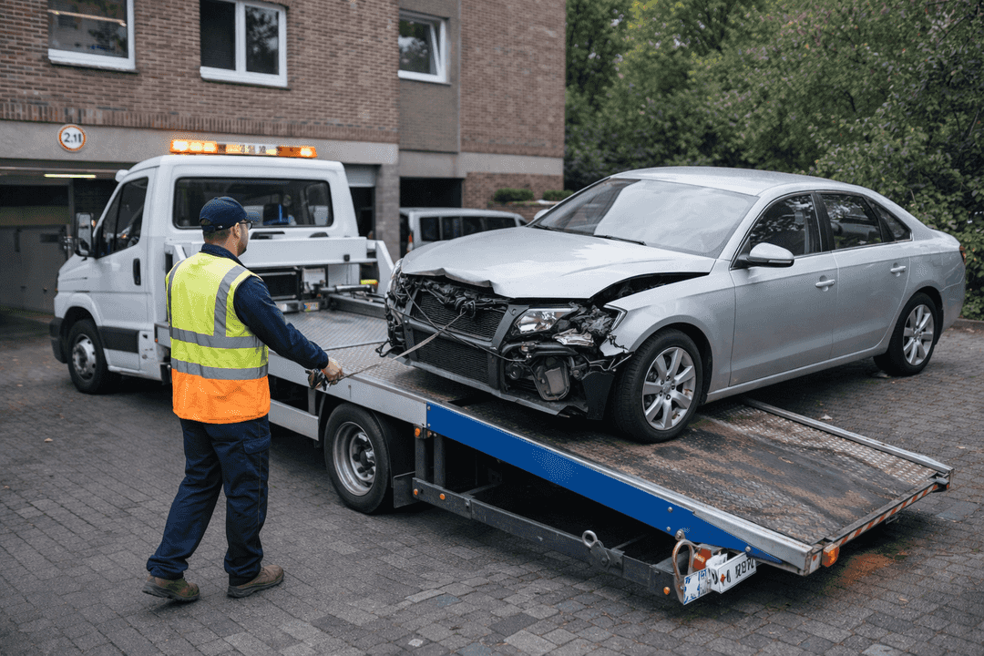Abholung und Verladung bei der Autoverwertung Goslar